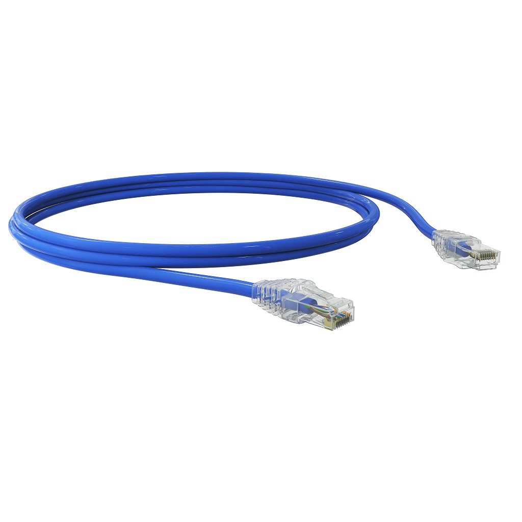 PATCH CORD U/UTP SOHOPLUS CAT.5E - CMX - T568A/B - 0.5M - AZUL CLARO ...